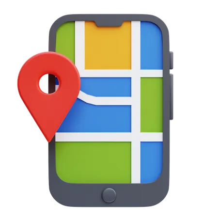 GPS mobile  3D Icon