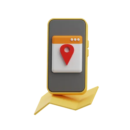 GPS movil  3D Icon