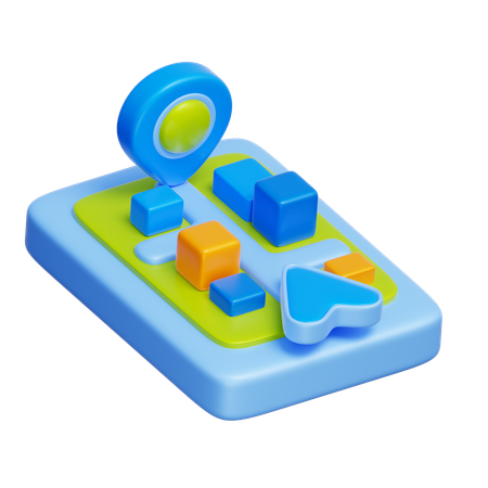 GPS Navigation  3D Icon