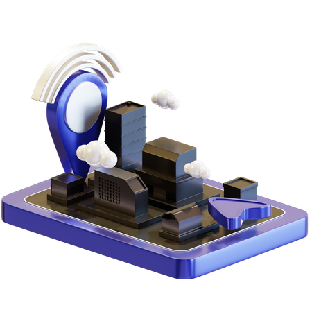 GPS Navigation  3D Icon