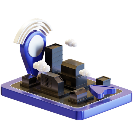 Gps Navigation  3D Icon