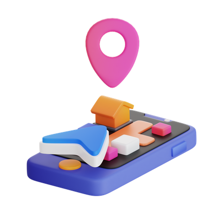 Gps Navigation  3D Icon