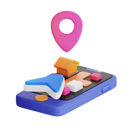 Gps Navigation  3D Icon