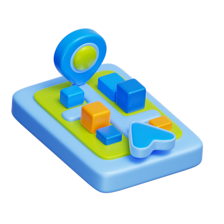 GPS Navigation  3D Icon
