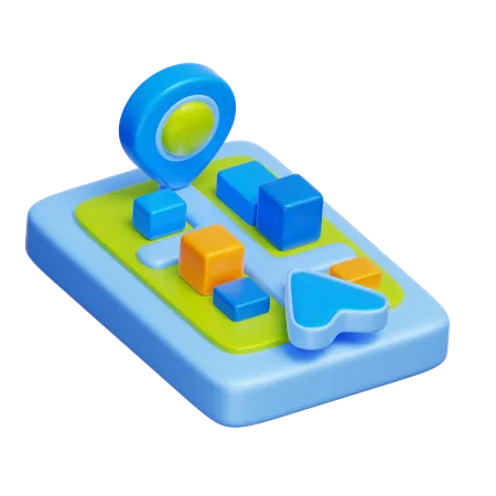 GPS Navigation  3D Icon