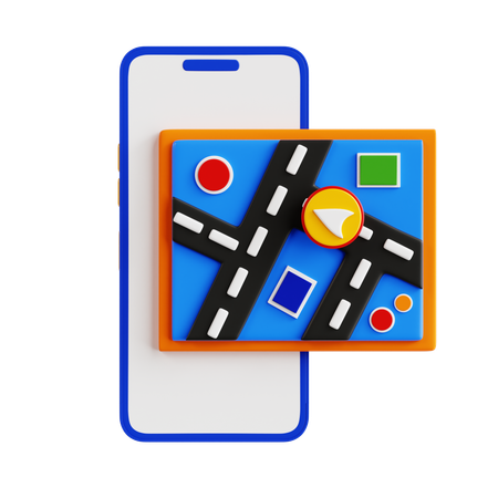 Gps Navigation  3D Icon