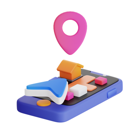 Gps Navigation  3D Icon