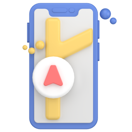 GPS phone  3D Icon