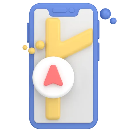GPS phone  3D Icon