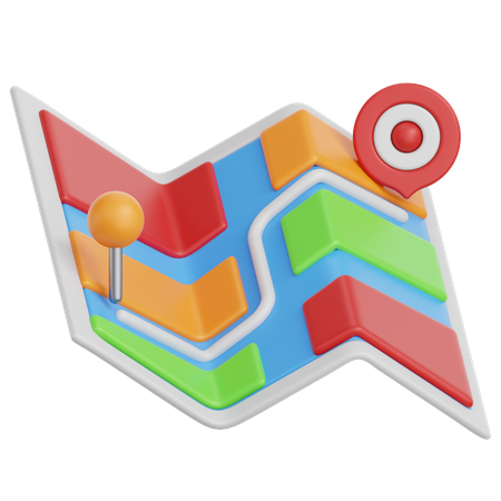 GPS 추적  3D Icon