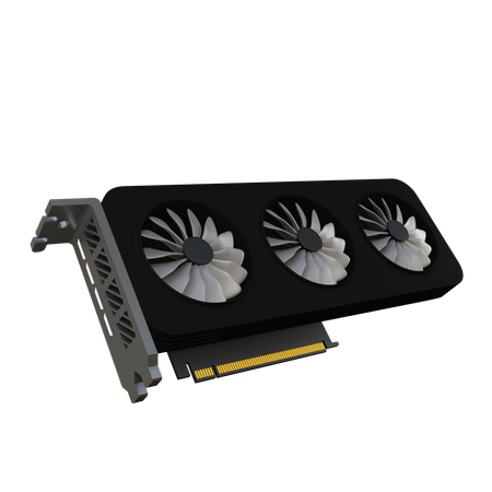 GPU カード  3D Icon