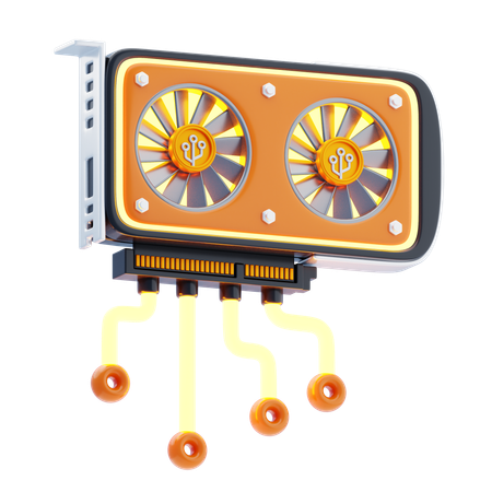 Mineração de GPU  3D Icon