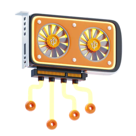 Mineração de GPU  3D Icon