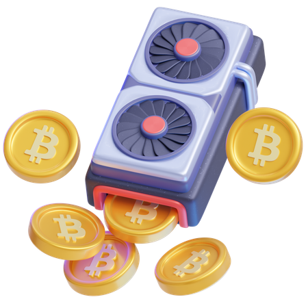 Mineração de GPU  3D Icon