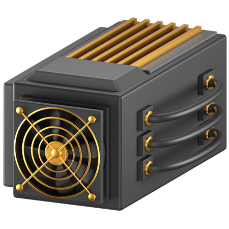 Minería de gpu  3D Icon