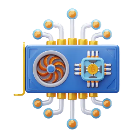 GPU Mining  3D Icon