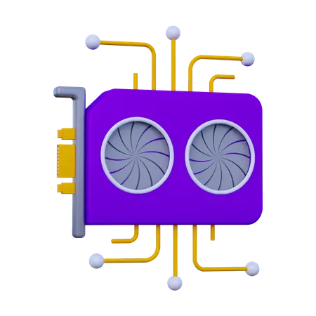 Gpu mining  3D Icon