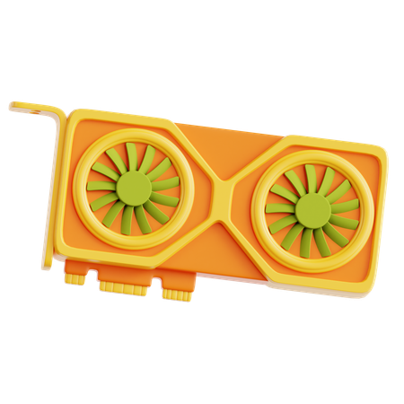 GPU- oder VGA-Karte  3D Icon