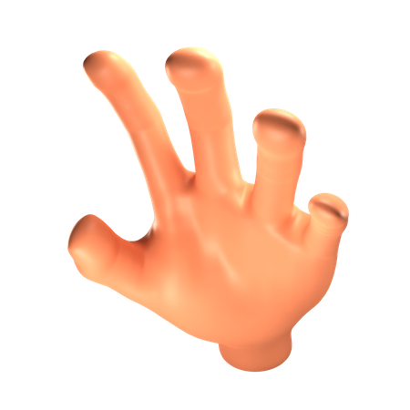 Grab hand gesture  3D Illustration