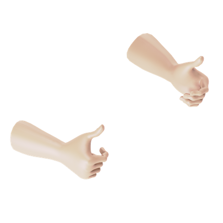 Grab Hand Gesture  3D Illustration