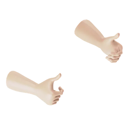 Grab Hand Gesture  3D Illustration