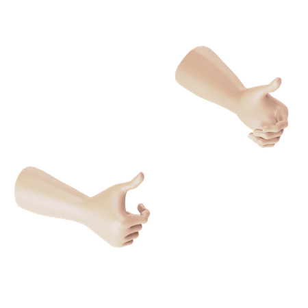 Grab Hand Gesture 3D Illustration