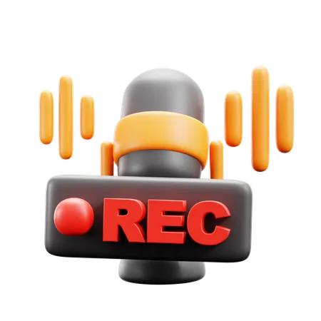 Grabación de podcasts  3D Icon