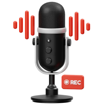Grabación de podcasts  3D Icon