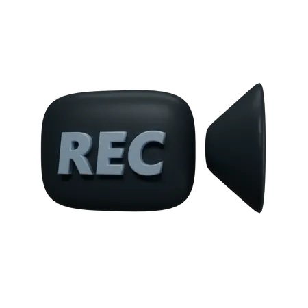 Grabación de vídeo  3D Icon