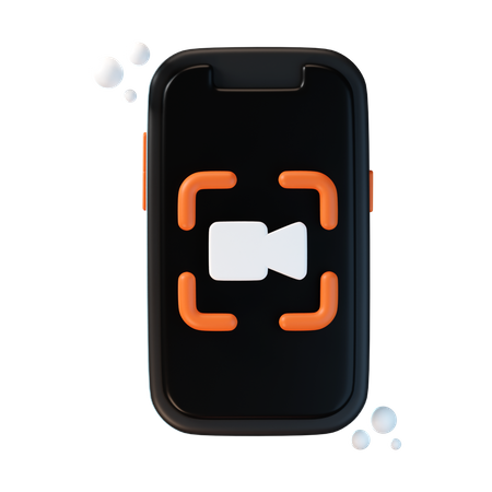 Grabación de vídeo con teléfono inteligente  3D Icon