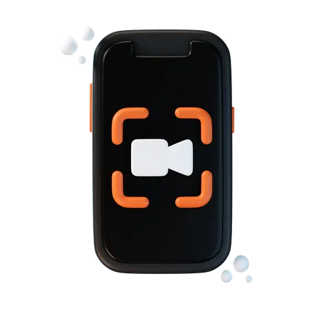 Grabación de vídeo con teléfono inteligente  3D Icon