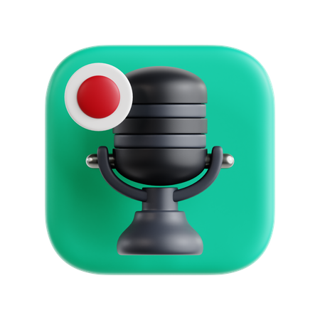 Grabador de sonido  3D Icon