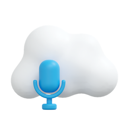 Grabadora de voz en la nube  3D Icon