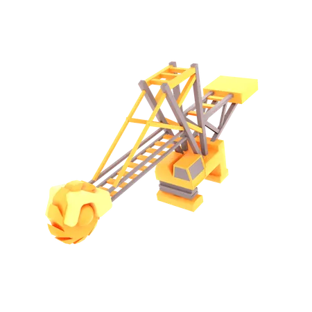 Grabenfräse  3D Icon