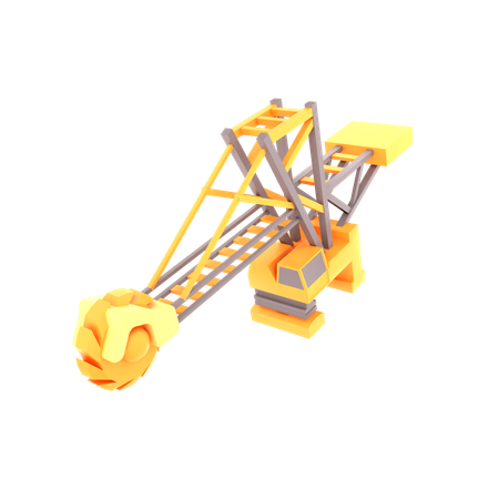 Grabenfräse  3D Icon