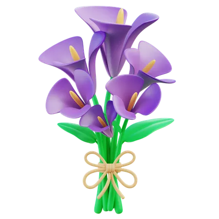 Graceful Iris bouquet  3D Icon