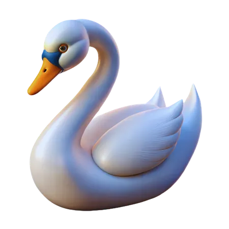 Graceful Swan  3D Icon