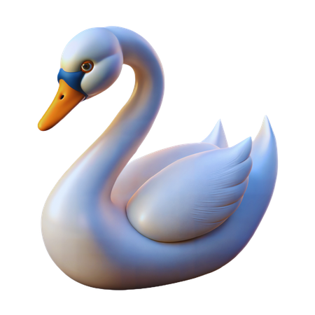 Graceful Swan  3D Icon