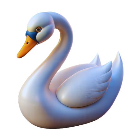 Cisne gracioso  3D Icon