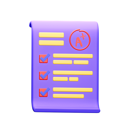 Grade  3D Icon