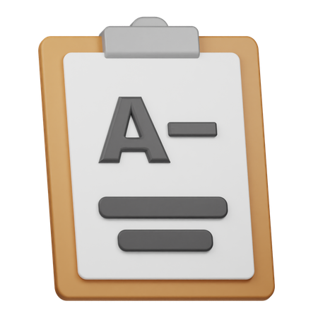 Grade A- Report  3D Icon