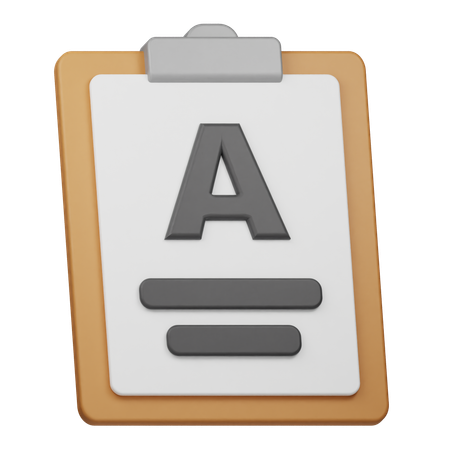 Grade A Report  3D Icon