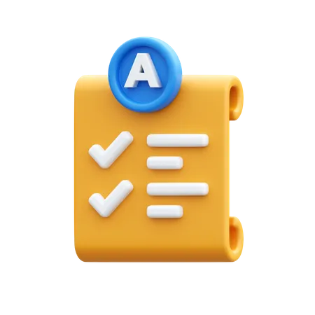 Grade Report  3D Icon