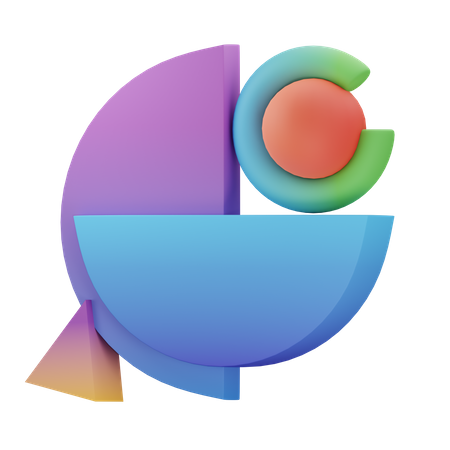 Gradient Abstract Shape  3D Icon