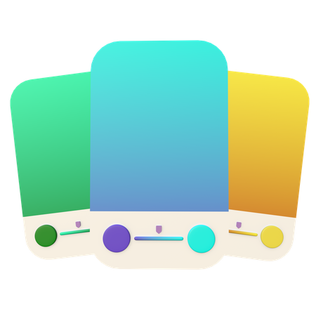 Gradient Color Palette  3D Icon