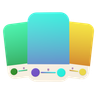 gradient color palette 3d logo