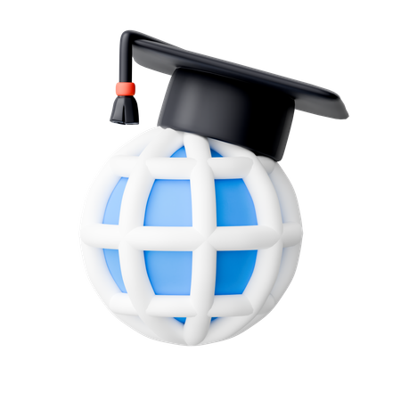 Graduação global  3D Icon