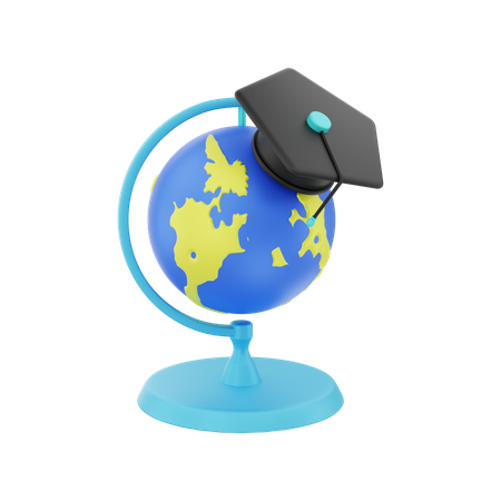 Graduação global  3D Illustration