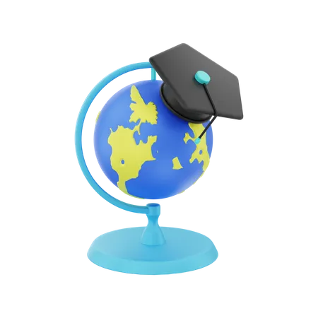 Graduação global  3D Illustration