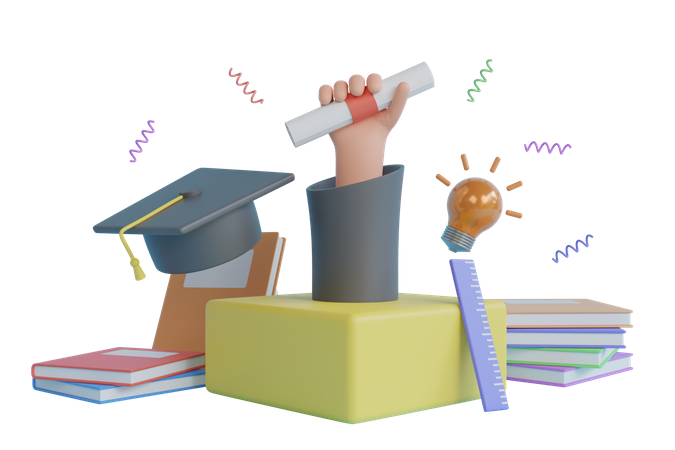 Graduación  3D Illustration